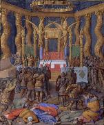 Jean Fouquet Pompey in the Temple of Jerusalem, by Jean Fouquet France oil painting artist